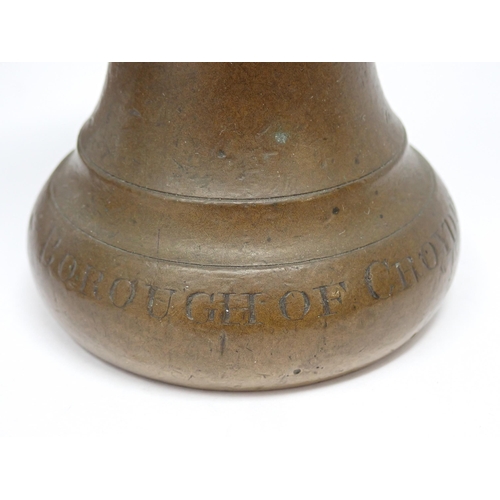 461 - A set of four brass graduated Bell Weights inscribed Borough of Croydon, 1892, 7, 4, 2 and 1lb, 6½ i... 