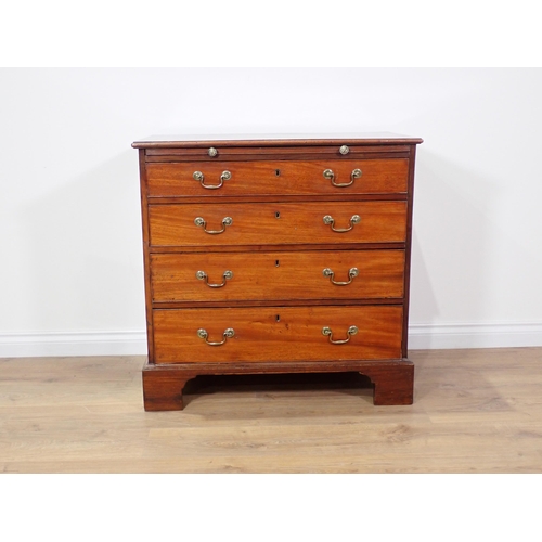 551 - A George III mahogany Batchelor's Chest with moulded top above brushing slide and four graduated dra... 