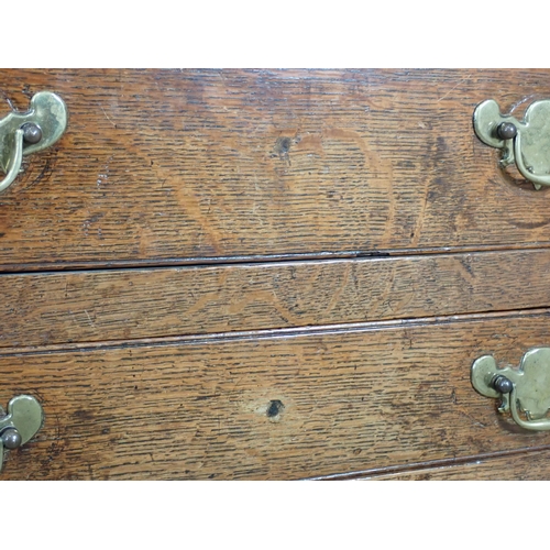 685 - A late 18th Century Welsh oak Dresser Base fitted five drawers on baluster turned front legs with po... 