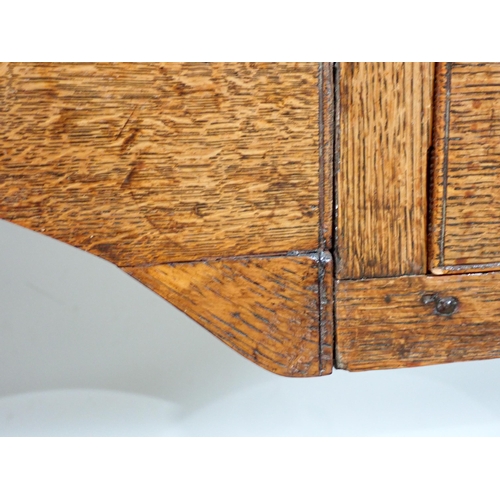 685 - A late 18th Century Welsh oak Dresser Base fitted five drawers on baluster turned front legs with po... 