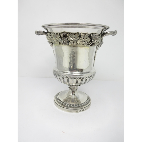 85 - A George III silver two-handled Trophy and Cover with fruiting vine frieze, serpent and mask handles... 