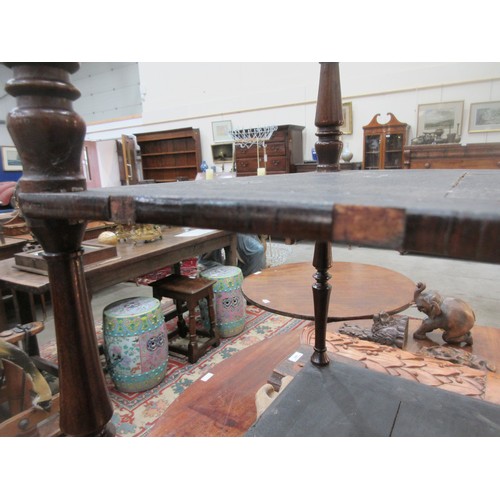 619 - An early 19th Century rosewood three tier Etagere with pierced brass gallery with turned supports an... 