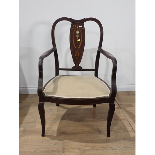 46 - Two 18th Century mahogany country Chippendale Chairs, a pair of Victorian mahogany Dining Chairs and... 