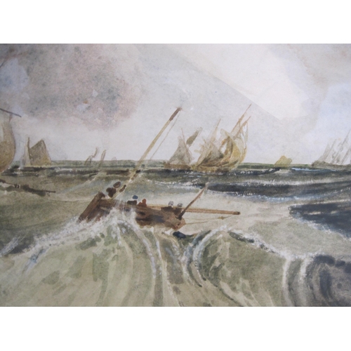 417 - FOLLOWER OF LOUIS FRANCIA. Shipping in a Breeze, watercolour, 8 x 11in