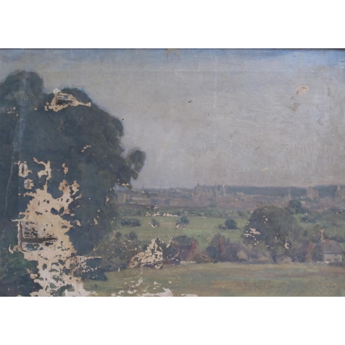 432 - ROBERT ANNING BELL R.A.  A View towards Oxford; and Oxford from Ferry Hinksey, both signed and indis... 