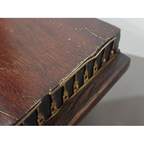 317 - A Regency rosewood Side Cabinet with pair of brass inlaid drawers above a pair of grill panelled doo... 