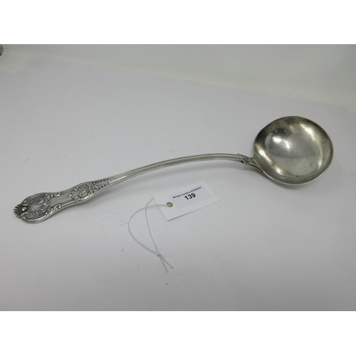 139 - A Victorian silver Soup Ladle, Queen's pattern, Sheffield 1900, 298gms, maker J.Dixon & Sons