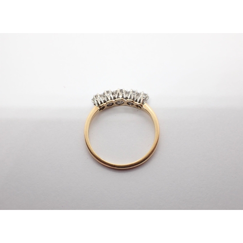 179 - ** WITHDRAWN ** A Diamond five stone Ring claw-set graduated old-cut stones in 18ct gold, ring size ... 