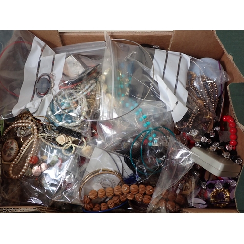 227 - Two boxes of Costume Jewellery