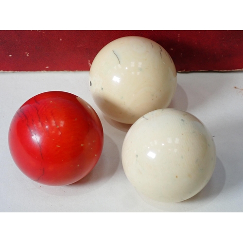 232 - A set of three antique ivory Billiards Balls