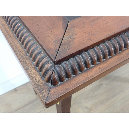 362 - A mahogany Table with moulded detail on squared supports, 3ft 3in W