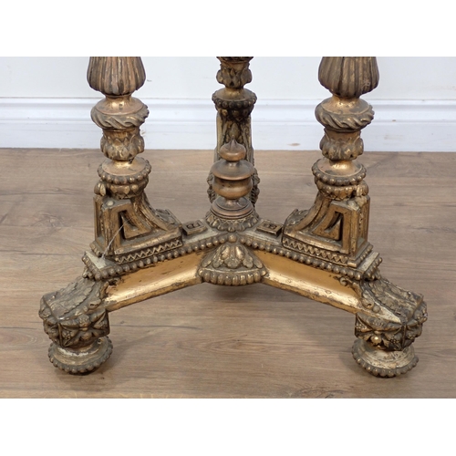 364 - A gilt wood Jardiniere Stand with turned and fluted supports, 2ft 8in H