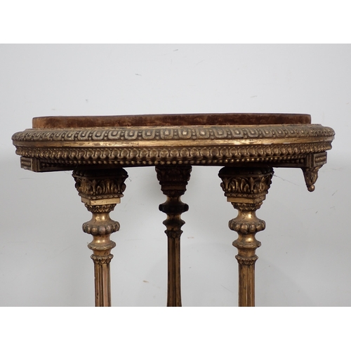 364 - A gilt wood Jardiniere Stand with turned and fluted supports, 2ft 8in H