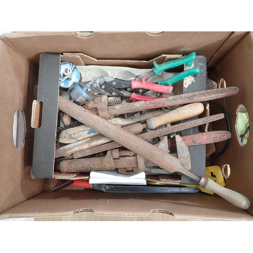 393 - A large quantity of boxes of metalworking equipment including vices, drill bits, drills, planes, nut... 