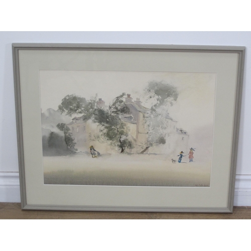 408 - T. FRASER. A Coastal Scene with Sailing Boats off-shore, signed, 15 1/2 x 27in; a watercolour by Syb... 