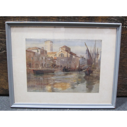 419 - ENGLISH SCHOOL, c.1910. A Venetian Backwater, watercolour, 10 1/2 x 14 1/2in