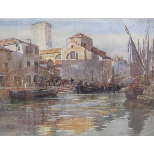 419 - ENGLISH SCHOOL, c.1910. A Venetian Backwater, watercolour, 10 1/2 x 14 1/2in