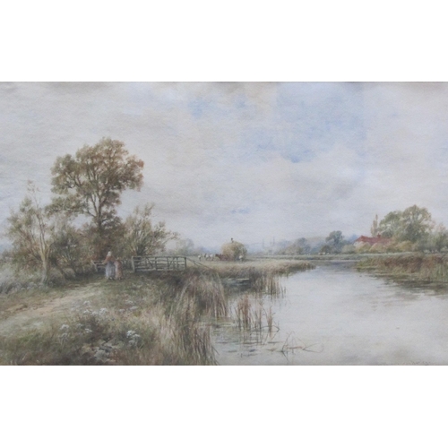 420 - HENRY JOHN KINNAIRD. On the Thames near Henley, signed, watercolour, 13 1/2 x 20 1/2in