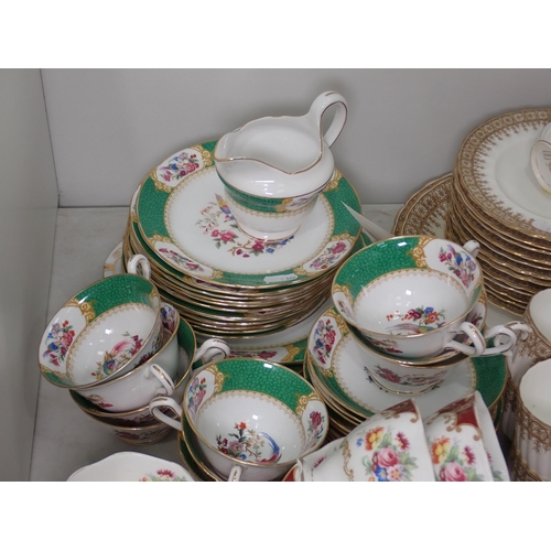 452 - Two Staffordshire part Tea Sets with floral designs and a Royal Worcester part Tea Set with gilt and... 