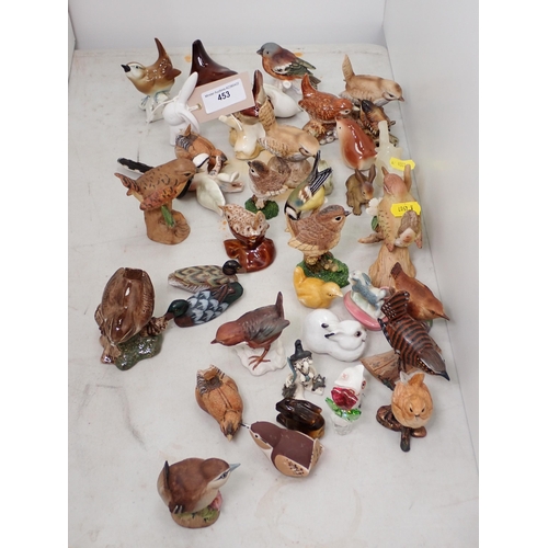 453 - A collection of small Bird Figures including Aynsley, Royal Doulton, etc