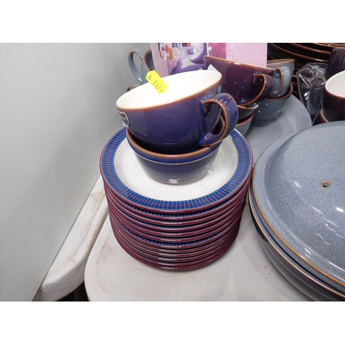 465 - A quantity of Denby 'Storm' Teaware, and a quantity of Denby 'Ametyst' Dinnerware,