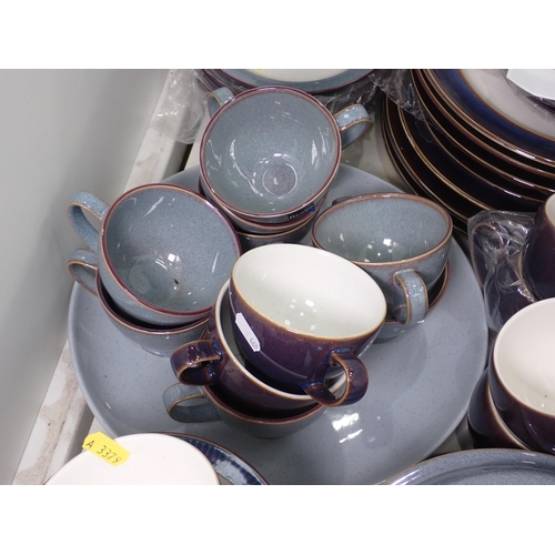 465 - A quantity of Denby 'Storm' Teaware, and a quantity of Denby 'Ametyst' Dinnerware,