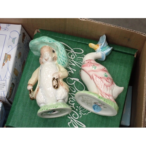 470 - A quantity of Beatrix Potter Figures, including a Beswick ware Benjamin Bunny, Jemima Puddleduck, Pe... 