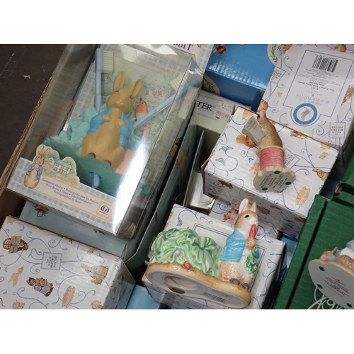 470 - A quantity of Beatrix Potter Figures, including a Beswick ware Benjamin Bunny, Jemima Puddleduck, Pe... 