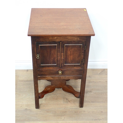 616 - A 19th Century mahogany Pot Cupboard with later top fitted single drawer 2ft 4in H x 1ft 5in W