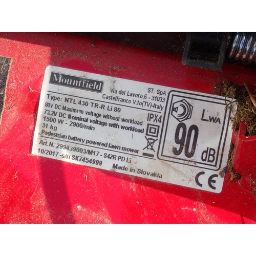 653 - A Mountfield S42R Battery Lawn Mower