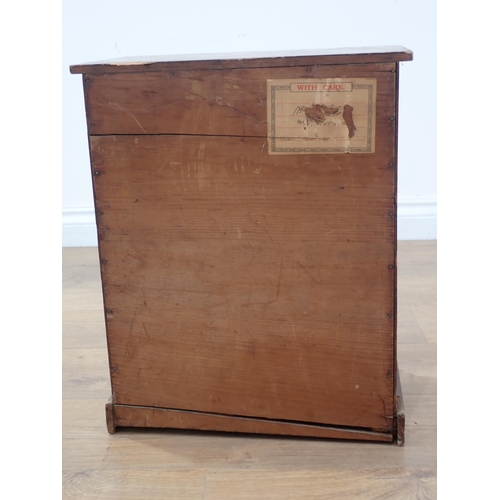 68 - A 19th Century mahogany veneered Specimen Cabinet fitted six graduated drawers on plinth base 1ft 6i... 