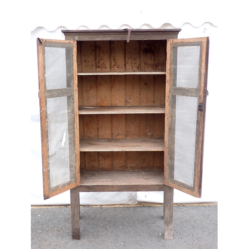 686 - A rustic pine Food Cupboard 6ft 1in H x 3ft 2in W