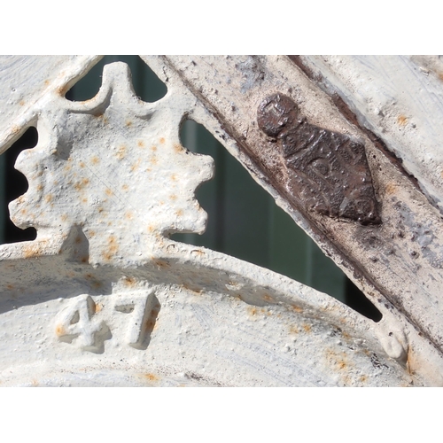 697 - A Victorian white painted cast iron Stick Stand, stamped and dated, depicting Lord Nelson and celebr... 