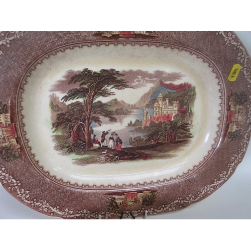 84 - A Royal Staffordshire Pottery Meat Plate, colour printed 'Jenny Lind' pattern and three other Meat P... 