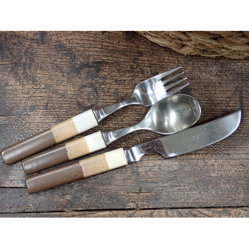 619 - A Denby 'Agate' set of 41 pieces of Cutlery