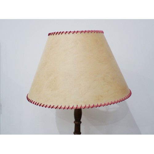 635A - A modern turned beech Standard Lamp, (failed PAT)