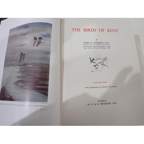 1018 - HARRISON James M, The Birds of Kent, pub. Witherby 1953 in two volumes, PHILP Eric G., Atlas of the ... 