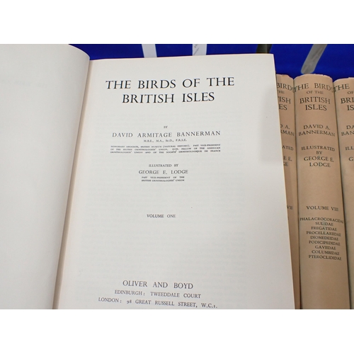 1042 - BANNERMAN David and LODGE George E, The Birds of the British Isles, pub. Oliver & Boyd in twelve vol... 