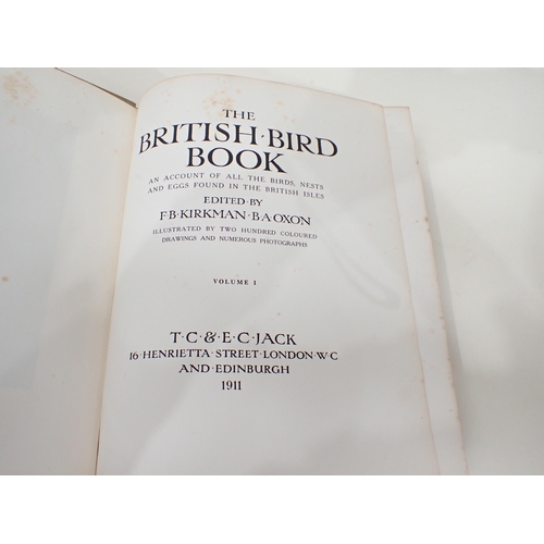 1046 - KIRKMAN edit, The British Bird Book, an account of all the birds, pub. T.C. & E.C. Jack, 1913, in fo... 