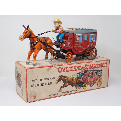 1113 - A boxed Japanese battery powered Overland Stagecoach