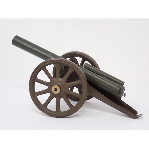 1117 - A Burnett tinplate Field Gun, another tinplate Field Gun and a Marx Field Gun