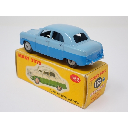 1133 - A boxed Dinky Toys No.162 blue Ford Zephyr Saloon