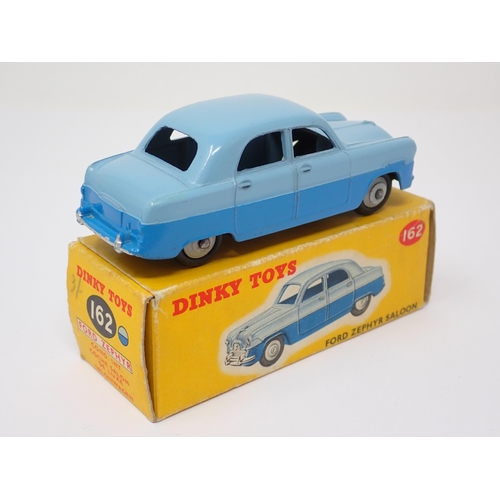 1133 - A boxed Dinky Toys No.162 blue Ford Zephyr Saloon