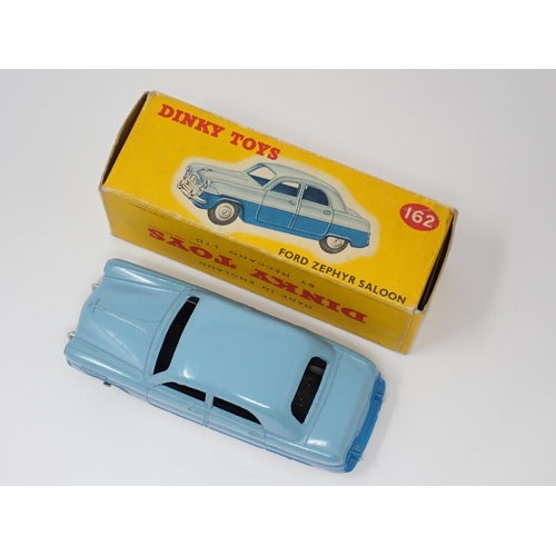 1133 - A boxed Dinky Toys No.162 blue Ford Zephyr Saloon