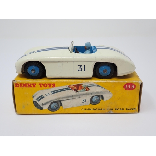 1136 - A rare boxed Dinky Toys No.133 Cunningham Racer with blue interior