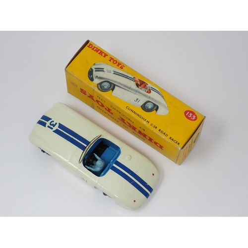 1136 - A rare boxed Dinky Toys No.133 Cunningham Racer with blue interior