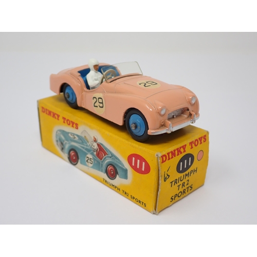 1137 - A boxed Dinky Toys No.111 pink Triumph TR2 Sports