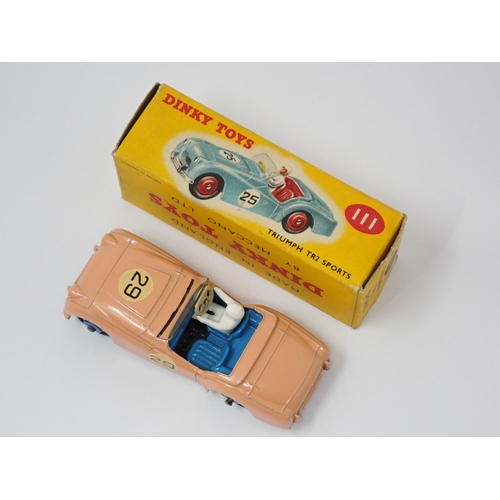 1137 - A boxed Dinky Toys No.111 pink Triumph TR2 Sports