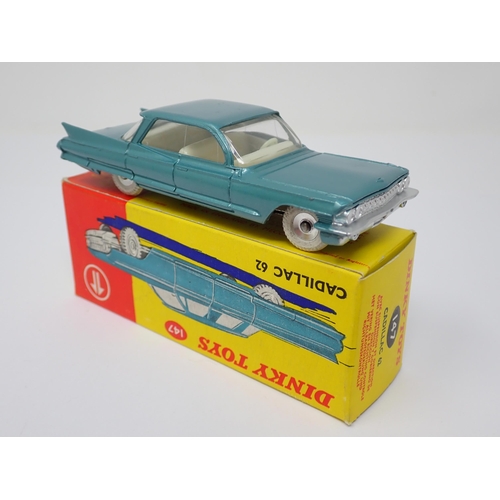 1139 - A boxed Dinky Toys No.147 metallic turquoise Cadillac 62