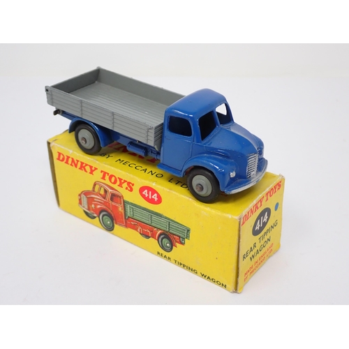 1147 - A boxed Dinky Toys No.414 blue and grey rear tipping Lorry